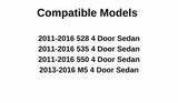 Passenger Right Side Rear Door Window Door Glass Compatible with BMW BMW 528i / 535d / 535i / 550i / M5 4 Door Sedan 2011-2016 Models