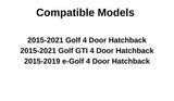 Driver Left Side Rear Door Window Door Glass Compatible with Volkswagen Golf/Golf GTI/e-Golf 4 Door Hatchback 2015-2021 Models