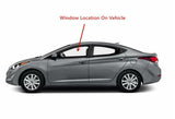 Driver Left Side Front Door Window Door Glass Compatible with Hyundai Elantra 4 Door Sedan 2011-2016 Models