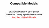 Driver Left Side Rear Door Window Door Glass Compatible with Toyota Camry 2018-2024 US Built Models