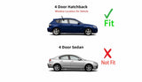 Passenger Right Side Rear Door Window Door Glass Compatible with Mazda 3 2004-2009 4 Door Hatchback Models