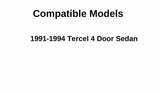 Passenger Right Side Rear Vent Glass Vent Window Compatible with Toyota Tercel 4 Door Sedan 1991-1994 Models