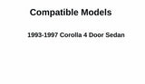 Driver Left Side Rear Vent Window Vent Glass Compatible with Toyota Corolla 4 Door 1993-1997 Models