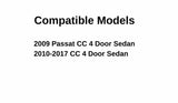 Driver Left Side Rear Door Window Door Glass Compatible with Volkswagen CC 2010-2017 / Passat CC 2009 Modes