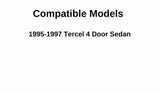 Driver Left Side Rear Vent Window Vent Glass Compatible with Toyota Tercel 4 Door Sedan 1995-1997 Models