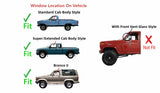 W/O Vent Window Style Driver Left Side Door Window Door Glass Compatible with Ford Ranger Pickup/Bronco II 1983-1988 Models