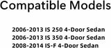 Driver Left Rear Door Window Door Glass Compatible with Lexus IS250 2006-2013 / Lexus IS350 2006-2013 / Lexus IS-F 2008-2014 4 Door Sedan Models