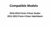 Passenger Right Side Front Door Window Door Glass Compatible with Kia Forte 2010-2013 Models