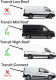 Tempered Passenger Right Side Quarter Window Quarter Glass Compatible with Ford Transit Long Wheel Base Mid-Roof & High-Roof Van 2015-2026 Models (Not For Low-Roof)