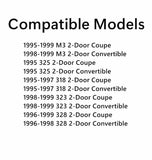 Driver Left Side Door Window Door Glass Compatible with BMW 3 Series M3, 328i 328is 323i 323is 351i 325is 318i 318is 2 Door Coupe/Convertible 1995-1999 Models