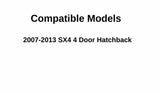 Passenger Right Side Rear Door Window Door Glass Compatible with Suzuki SX4 4 Door Hatchback 2007-2013 Models