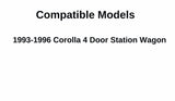 Driver Left Side Rear Vent Window Vent Glass Compatible with Toyota Corolla 4 Door Wagon 1993-1996 Models