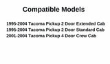 3 Panel Rear Sliding Window Back Slider Glass Compatible with Toyota Tacoma Pickup 1995-2004 Models