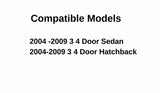 Driver Left Side Front Door Window Door Glass Compatible with Mazda 3 2004-2009 Models