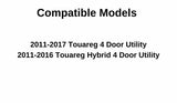 Passenger Right Side Rear Door Window Door Glass Compatible with Volkswagen Touareg 2011-2017 Models