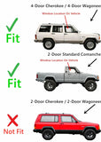 Passenger Right Side Front Door Window Door Glass Compatible with Jeep Cherokee/Wagoneer 1984-1996 4 Door Models / Comanche Pickup 1986-1992 2 Door Models