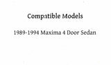 Passenger Right Side Rear Vent Window Vent Glass Compatible with Nissan Maxima 1989-1994 Models