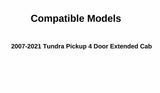 Passenger Right Side Rear Door Window Door Glass Compatible with Toyota Tundra Pickup 4 Door Extended Cab 2007-2021 Models