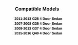 Passenger Right Side Front Door Window Door Glass Compatible with Infiniti G35 2007-2008 / G25 2011-2013 / G37 2009-2013 / Q4 2015-2016 4 Door Sedan Models