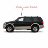 Driver Left Side Front Door Window Door Glass Compatible with Mitsubishi Montero Sport 1997-2007 Models