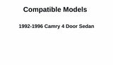 Driver Side Rear Vent Window Vent Glass Compatible with Toyota Camry 4 Door Sedan 1992-1996 Models