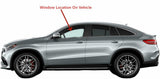 Tempered Driver Left Side Front Door Window Door Glass Compatible with Mercedes Benz GLE43AMG GLE63AMG GLE350d GLE450 2016-2019 4-Door Coupe Models
