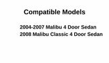 Heated Back Window Back Glass Compatible with Chevrolet Malibu 2004-2007 / Malibu Classic 2008 4 Door Sedan Models (Not For Malibu Maxx)