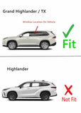 Tempered Privacy Driver Left Side Rear Door Window Door Glass Compatible with Toyota Grand Highlander / Lexus TX350 TX500h TX550h+ 2024-2026 Models