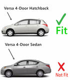 Black Moulding Style Tempered Driver Left Side Front Vent Window Vent Glass Compatible with Nissan Versa 4-Door Hatchback 2007-2013 Models