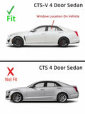Tempered Driver Left Side Rear Door Window Door Glass Compatible with Cadillac CTS-V 2016-2019 Models (Not For CTS Models)