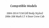 Power Back Slider Window Back Glass Compatible with Ford F150 2004-2014/Lincoln Mark LT 2006-2008 Models