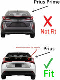 Clear Tempered Heated Lower Back Window Back Glass Compatible with Toyota Prius 2016-2022 Models (Not For Prius Prime, C, Or V)