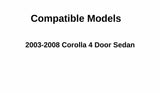 Heated Rear Back Window Back Glass Compatible with Toyota Corolla 2003-2008 Models