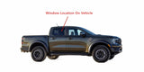 Tempered Passenger Right Side Rear Door Window Door Glass Compatible with Ford Ranger Pickup 2024-2026 Models