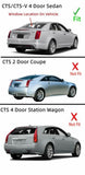 Heated W/Antenna Rear Window Back Glass Compatible with Cadillac CTS 2014-2019 / CTS-V 2016-2019 4 Door Sedan Models