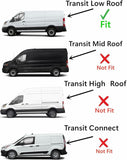 Tempered Privacy Driver Left Side Quarter Window Quarter Glass Compatible with Ford Transit 83.2" Low-Roof & Medium Wheel Base Van 2015-2026 Models (Not For Mid-Roof, High-Roof, or Connect)