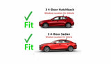 Driver Left Side Rear Door Window Door Glass Compatible with Mazda 3 2014-2018 Models