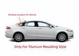 Titanium Moulding Passenger Right Side Quarter Window Quarter Glass Compatible with Ford Fusion 2013-2019/ Fusion Hybrid/Energi 2013-2020 Models