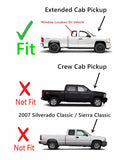 Movable Clear Tempered Passenger Right Side Quarter Window Quarter Glass Compatible with Chevrolet Silverado / GMC Sierra 1500 2500 2500HD 3500HD 2007-2013 Extended Cab Models (Not For 2007 Classic)