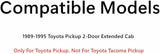 Tempered Privacy Movable Driver Left Side Quarter Window Quarter Glass Compatible with Toyota Pickup 2 Door Extended Cab 1989-1995 Models