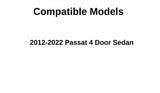 Heated Tempered Rear Back Window Back Glass Compatible with Volkswagen Passat 2012-2022 Models