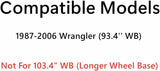 Tempered Clear Passenger Right Side Rear Quarter Window Quarter Glass Compatible with Jeep Wrangler 93.4'' WB Short Wheel Base 1987-2006 Models