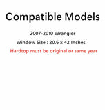 Heated Back Tailgate Window Back Glass Compatible with Jeep Wrangler 2007-2010 Models