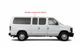 Movable Passenger Right Body Side Rear Hinged Door Window Door Glass Compatible with Ford Econoline Van 1992-2016 Models