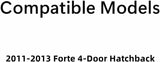 With Clips Style Driver Left Side Rear Door Window Door Glass Compatible with Kia Forte 4-Door Hatchback 2011-2013 Models