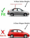 Passenger Right Side Rear Door Window Door Glass Compatible with Suzuki Aerio 4 Door Sedan 2002-2007