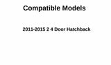 Driver Left Side Rear Door Window Door Glass Compatible with Mazda 2 2011-2015 Models