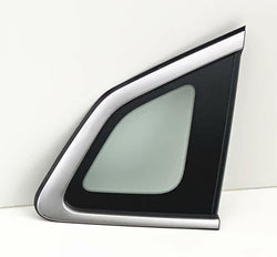 OE Passenger Right Side Quarter Window Quarter Glass Bright Trim Style Compatible with Nissan Rogue Sport 2017-2022 Models