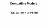 Driver Left Side Rear Door Window Door Glass Compatible with Kia Rio 4 Door Sedan 2012-2017 Models