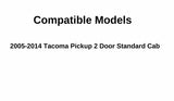 Passenger Right Side Door Window Door Glass Compatible with Toyota Tacoma Pickup 2 Door Standard Cab 2005-2014 Models